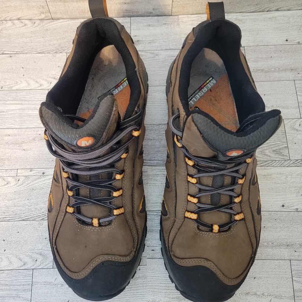 Sold  Merrell Mens Homme Footwear Vibram Sole Shoes Sneakers Brown Size 10.5 - Picture 8 of 10